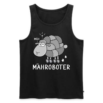 Mähroboter - Männer Premium Bio Tank Top - Schwarz - Vorne - Michal (187cm)
