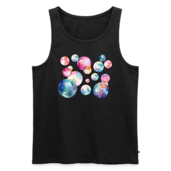 Dreambubbles - Männer Premium Bio Tank Top - Schwarz - Vorne - AI Model Male 178 light (178cm)