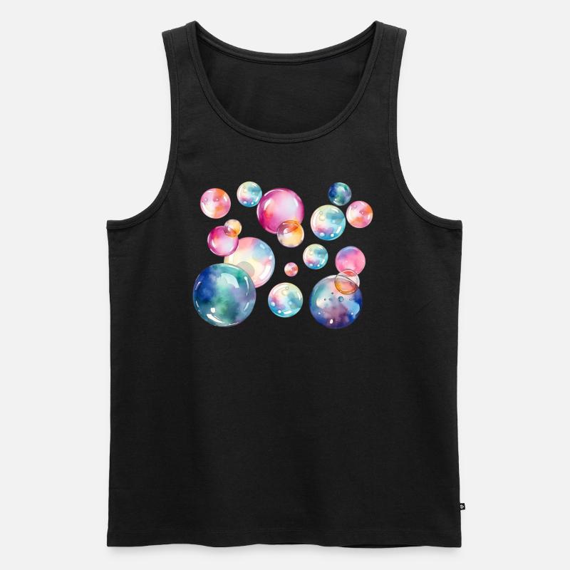 Dreambubbles - Männer Premium Bio Tank Top - Schwarz