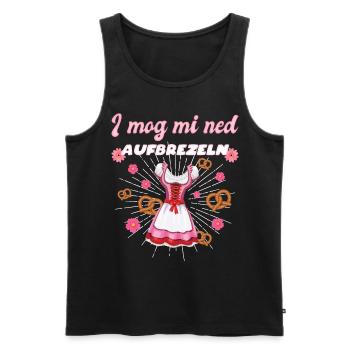 I Mog Mi Ned Aufbrezeln Dirndl - Männer Premium Bio Tank Top - Schwarz - Vorne - Michal (187cm)