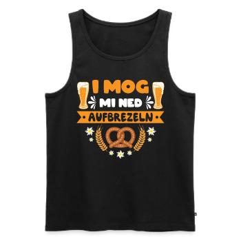 I Mog Mi Ned Aufbrezeln Dirndl - Männer Premium Bio Tank Top - Schwarz - Vorne - Michal (187cm)