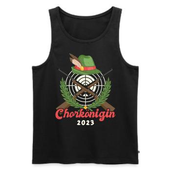 Chorkönigin 2023 - Männer Premium Bio Tank Top - Schwarz - Vorne - Michal (187cm)