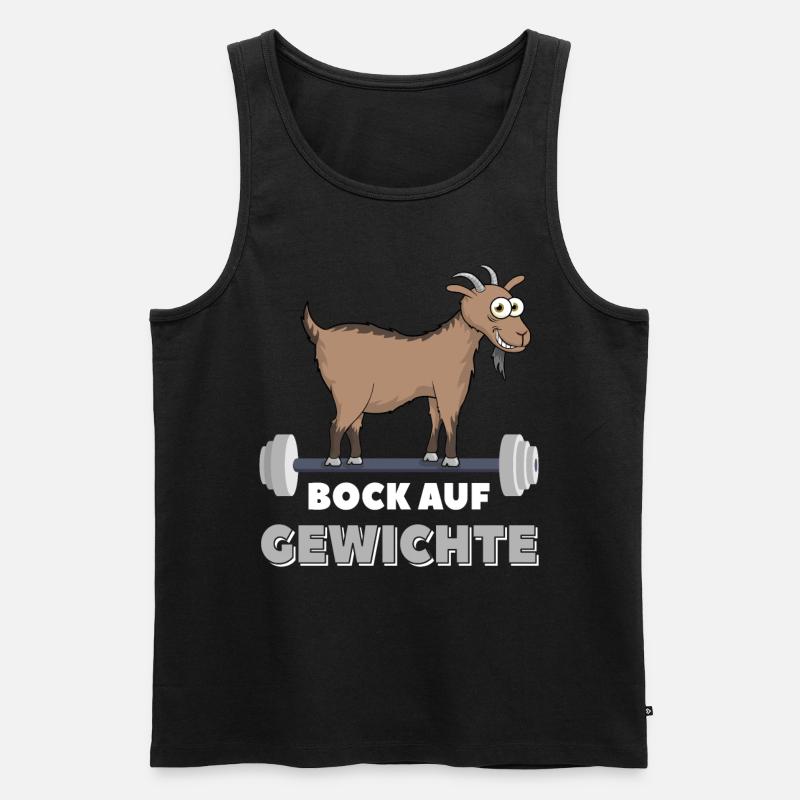 Bock auf Gewichte - Männer Premium Bio Tank Top - Schwarz