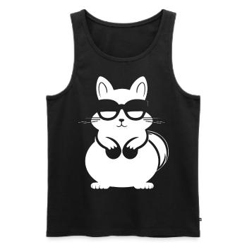 Funny Squirrel Wearing Sunglasses Squirrels - Men's Premium Organic Tank Top - black - Front - AI Model Male 178 light (178cm)