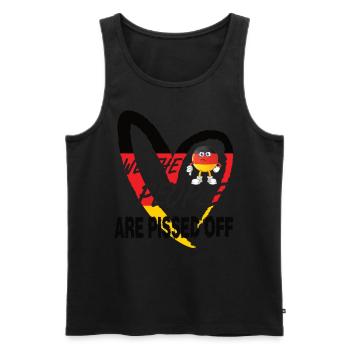 We the people are pissed off - Men's Premium Organic Tank Top - black - Front - AI Model Male 178 light (178cm)