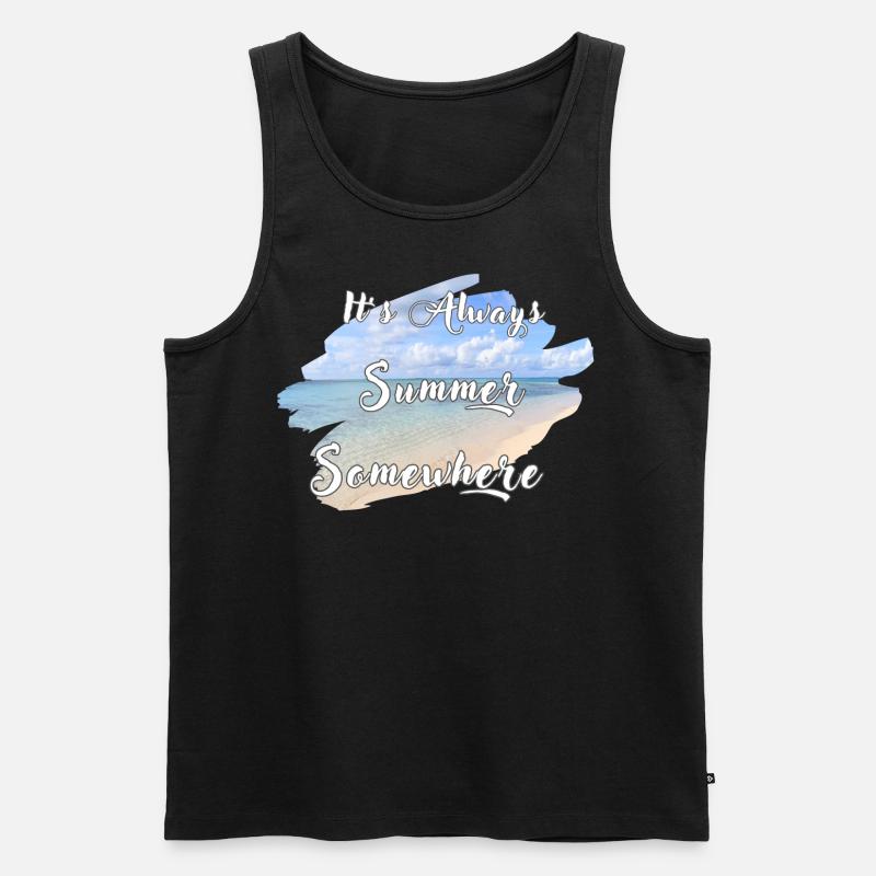 It's Always Summer Somewhere - Männer Premium Bio Tank Top - Schwarz