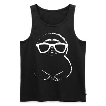 Sloths Anime Sloth Manga Sloth Sunglasses - Men's Premium Organic Tank Top - black - Front - AI Model Male 178 light (178cm)