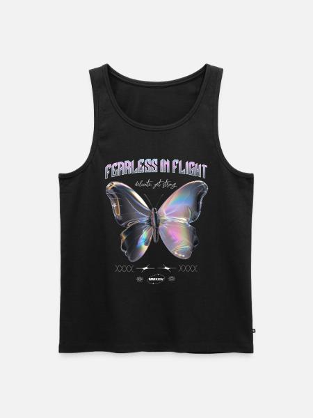 Fearless in Flight Butterfly - Men's Premium Organic Tank Top - black