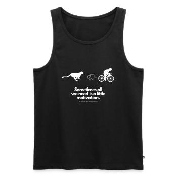 Extra Portion Motivation fr Fahrradfahrer WildPuma - Männer Premium Bio Tank Top - Schwarz - Vorne - AI Model Male 178 light (178cm)