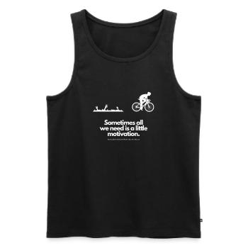 Extra Portion Motivation für Fahrradfahrer Zombies - Männer Premium Bio Tank Top - Schwarz - Vorne - AI Model Male 178 light (178cm)