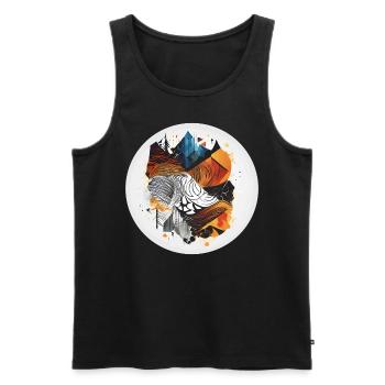 Fox in the Wild - Men's Premium Organic Tank Top - black - Front - AI Model Male 178 light (178cm)