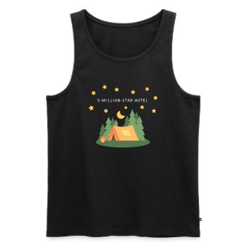 5 Million Star Hotel - Zelt unter Sternenhimmel - Männer Premium Bio Tank Top - Schwarz - Vorne - Michal (187cm)