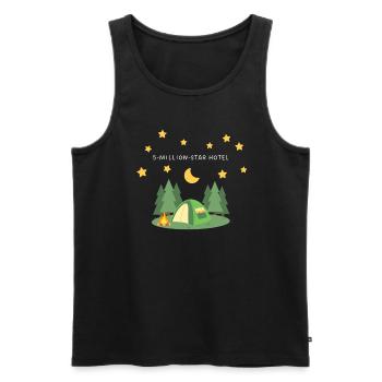 5 Million Star Hotel - Zelt unter Sternenhimmel - Männer Premium Bio Tank Top - Schwarz - Vorne - Michal (187cm)