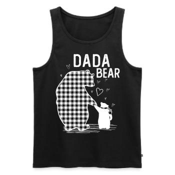 Ours Dada - Débardeur bio Premium Homme - noir - Devant - AI Model Male 178 light (178cm)