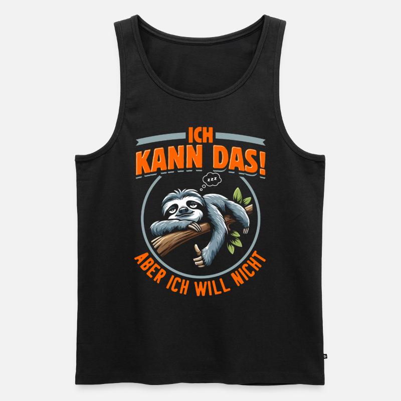 Ich kann das - Männer Premium Bio Tank Top - Schwarz