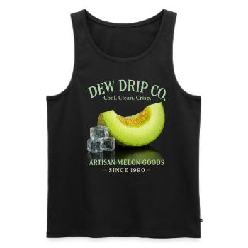 Melon Fruit Summer Holiday Lemonade - Men's Premium Organic Tank Top - black - Front - AI Model Male 178 light (178cm)