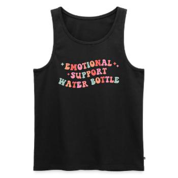 Emotional Support Wasserflasche – Lustige Flüssigkeitszufuhr - Männer Premium Bio Tank Top - Schwarz - Vorne - Michal (187cm)
