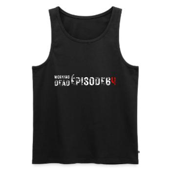 Pension reform Demonstration - Men's Premium Organic Tank Top - black - Front - AI Model Male 178 light (178cm)