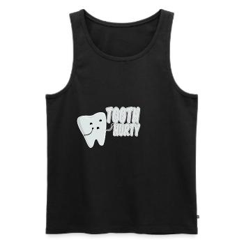 Tooth Hurty 2 - Männer Premium Bio Tank Top - Schwarz - Vorne - AI Model Male 178 light (178cm)