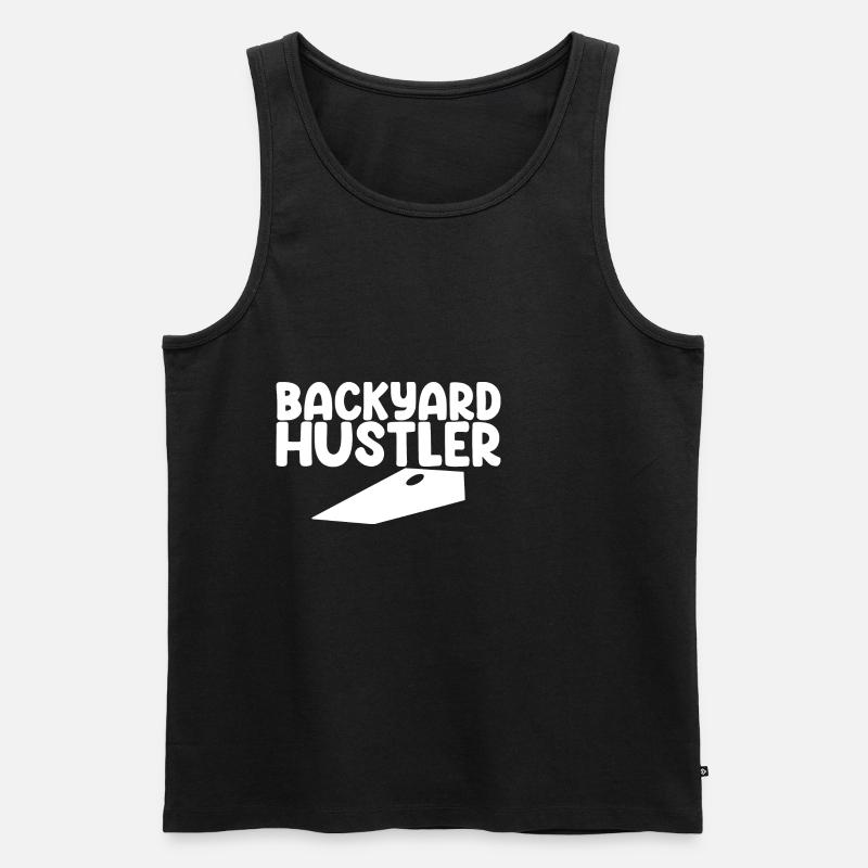 Backyard Hustler - Männer Premium Bio Tank Top - Schwarz