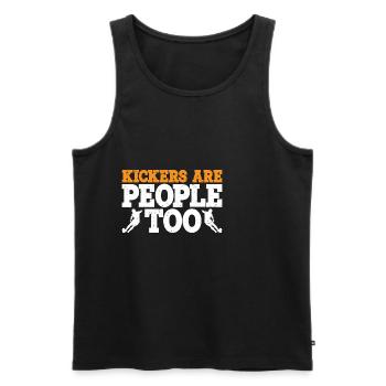 Kickers Are People Too 20 - Männer Premium Bio Tank Top - Schwarz - Vorne - Michal (187cm)