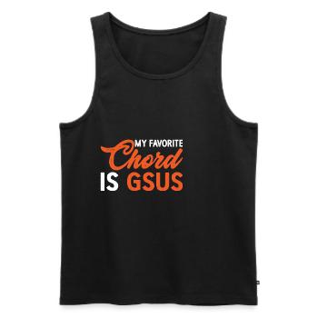 My Favorite Chord Is Gsus 3 - Men's Premium Organic Tank Top - black - Front - AI Model Male 178 light (178cm)