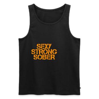 Sexy Strong Sober 3 - Débardeur bio Premium Homme - noir - Devant - Michal (187cm)