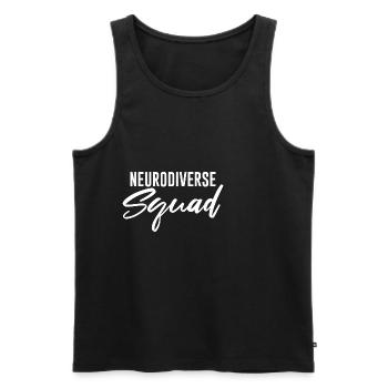 Neurodiverse Squad - Männer Premium Bio Tank Top - Schwarz - Vorne - AI Model Male 178 light (178cm)