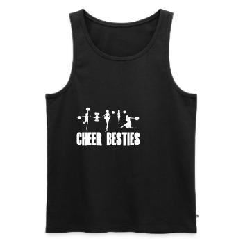Cheer Besties 4 - Men's Premium Organic Tank Top - black - Front - Michal (187cm)