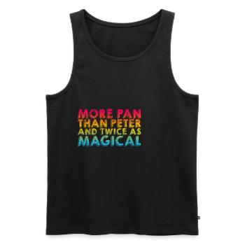 More Pan Than Peter And Twice As Magical 3 - Männer Premium Bio Tank Top - Schwarz - Vorne - AI Model Male 178 light (178cm)