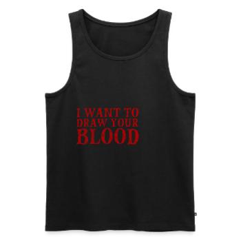 I Want To Draw Your Blood 3 - Männer Premium Bio Tank Top - Schwarz - Vorne - AI Model Male 178 light (178cm)