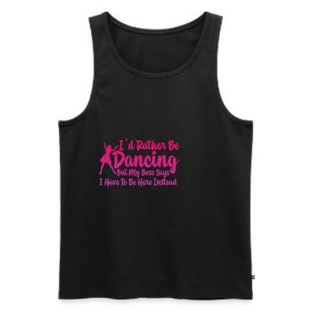 I'd Rather Be Dancing 2 - Men's Premium Organic Tank Top - black - Front - Michal (187cm)