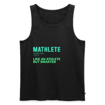 Mathlete Like An Athlete But Smarter 2 - Männer Premium Bio Tank Top - Schwarz - Vorne - AI Model Male 178 light (178cm)