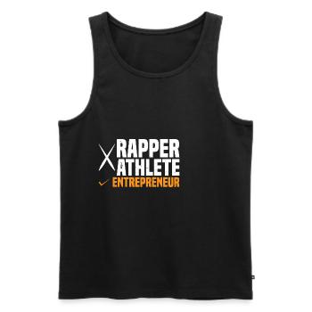 Rapper Athlete Entrepreneur 58 - Men's Premium Organic Tank Top - black - Front - AI Model Male 178 light (178cm)