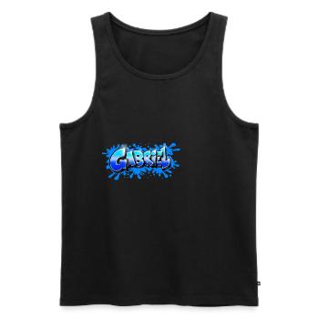 Graffiti GABRIEL - Men's Premium Organic Tank Top - black - Front - AI Model Male 178 light (178cm)