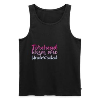 Forehead Kisses Are Underrated 3 - Men's Premium Organic Tank Top - black - Front - AI Model Male 178 light (178cm)