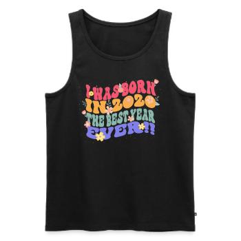 Ich Wurde Im Jahr 2020 Geboren Das Beste Jahr - Männer Premium Bio Tank Top - Schwarz - Vorne - AI Model Male 178 light (178cm)