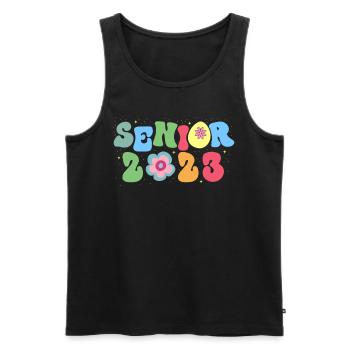 Senior 2023 Fleurs Sauvages Fleur Fleuriste - Débardeur bio Premium Homme - noir - Devant - Michal (187cm)