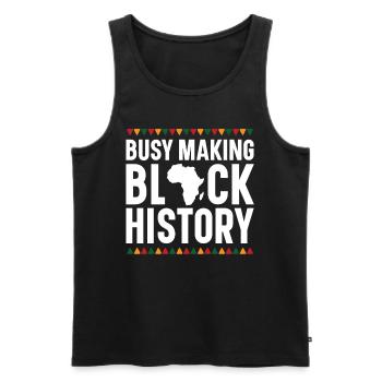 Diligently Making Black History Africa - Men's Premium Organic Tank Top - black - Front - Michal (187cm)