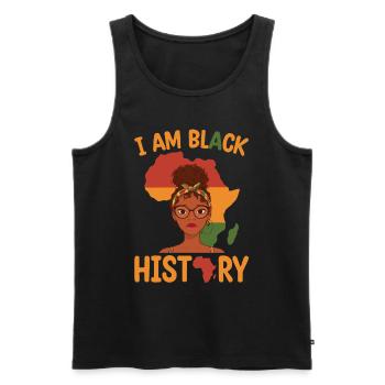 I'm Black Story Mother's Day Juneteenth - Men's Premium Organic Tank Top - black - Front - Michal (187cm)