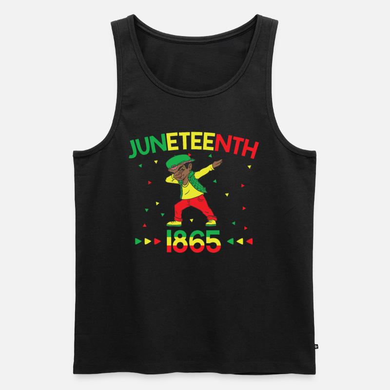 Juneteenth 1865 Schwarze Freiheitserklärung - Männer Premium Bio Tank Top - Schwarz
