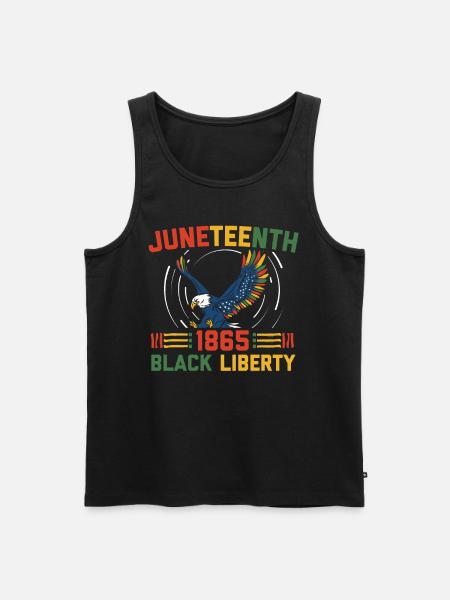 Juneteenth 1865 Black Liberty Melanated - Men's Premium Organic Tank Top - black