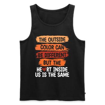 Die Äußere Farbe Kann Unterschiedlich Sein - Männer Premium Bio Tank Top - Schwarz - Vorne - AI Model Male 178 light (178cm)