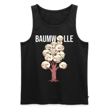 Baumwolle Cotton Tree Animals Fluffy Sheep Earth - Männer Premium Bio Tank Top - Schwarz - Vorne - Michal (187cm)
