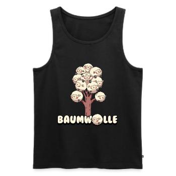 Baumwolle Cotton Tree Animals Fluffy Sheep Earth - Männer Premium Bio Tank Top - Schwarz - Vorne - Michal (187cm)