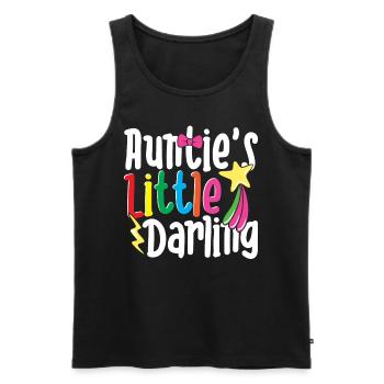 Auntie's Little Darling Colorful Child Leisure - Men's Premium Organic Tank Top - black - Front - AI Model Male 178 light (178cm)