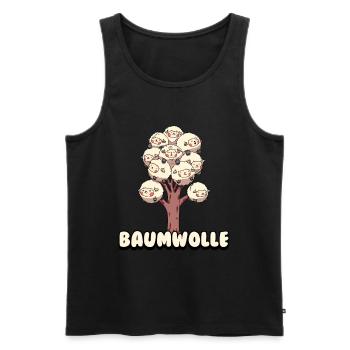 Baumwolle Cotton Tree Animals Fluffy Sheep Earth - Männer Premium Bio Tank Top - Schwarz - Vorne - Michal (187cm)
