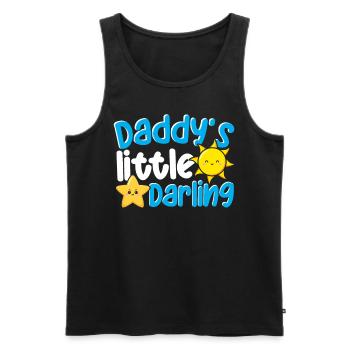 Daddy's Little Darling Cute Kiddie Sun Star Kid - Men's Premium Organic Tank Top - black - Front - AI Model Male 178 light (178cm)