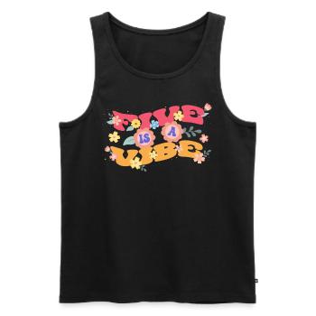 Fünf Ist Vibe Pflanze Blätter Blume Blütenblätter - Männer Premium Bio Tank Top - Schwarz - Vorne - AI Model Male 178 light (178cm)
