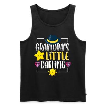 Grandpa’s Little Darling Kiddie Sun Star Kids - Débardeur bio Premium Homme - noir - Devant - AI Model Male 178 light (178cm)